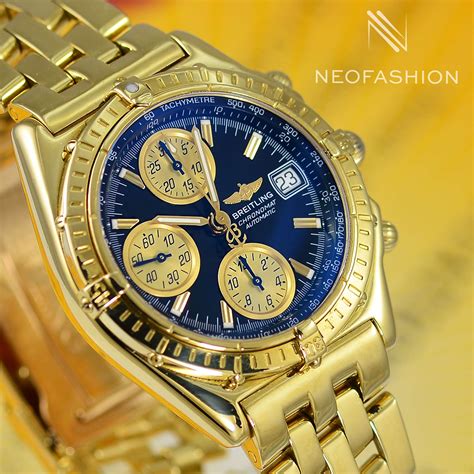 breitling chronomat tricolori gold watch|breitling chronomat 18k gold.